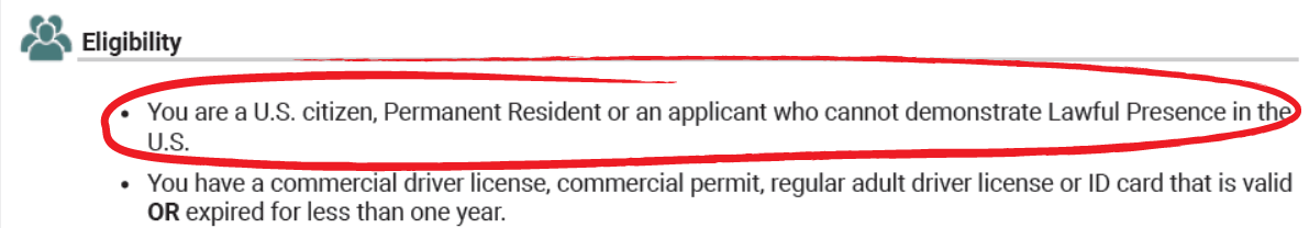 "Cannot Demonstrate Lawful Presence in the US"
